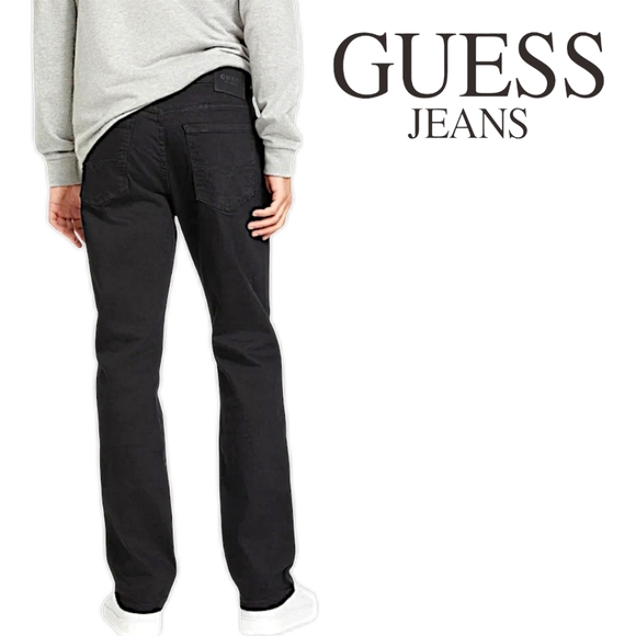 GUESS Jeans - Men's Black Wash Slim Straight Del Mar Fit Denim - W33x34L - Picture 2 of 10